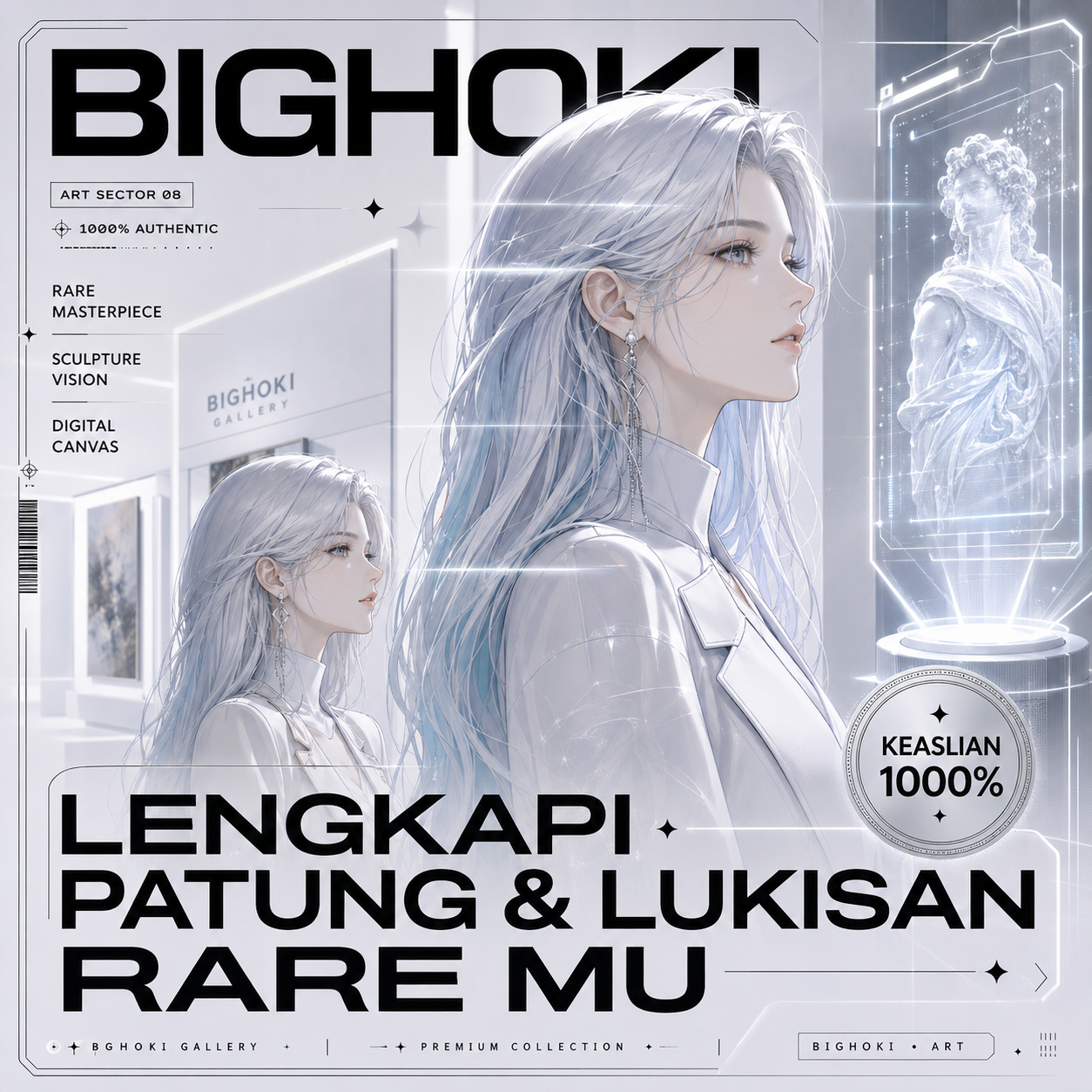 Thumbnail 1 of 3, patung dan lukisan rare BIGHOKI dengan keaslian 1000%.